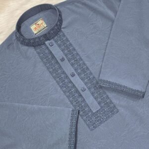 Stretch Embroidery Panjabi Flat Coth Design- Pest